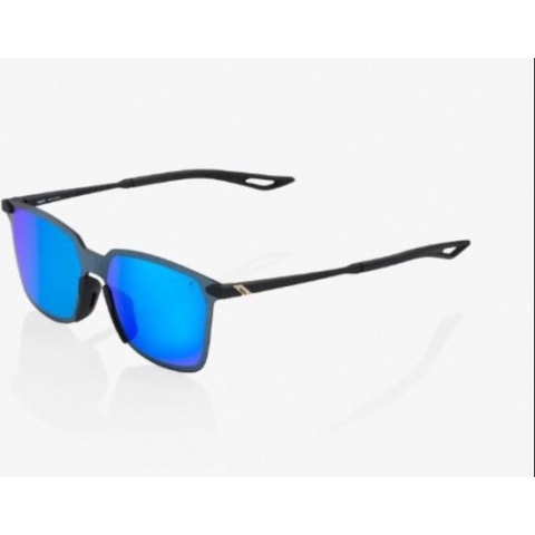 100% Legere Square Soft Tact Black/ Blue Multilayer Mirror Lens - 61041-250-01
