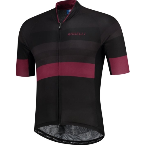Rogelli Wielershirt KM Peak Zwart/Bordeaux 2XL
