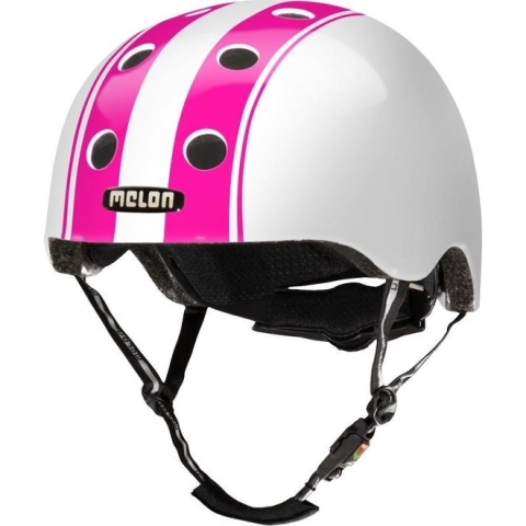 Partychimp Fietshelm Urban Active Polycarbonaat Wit/roze Mt 46 - 52 Cm