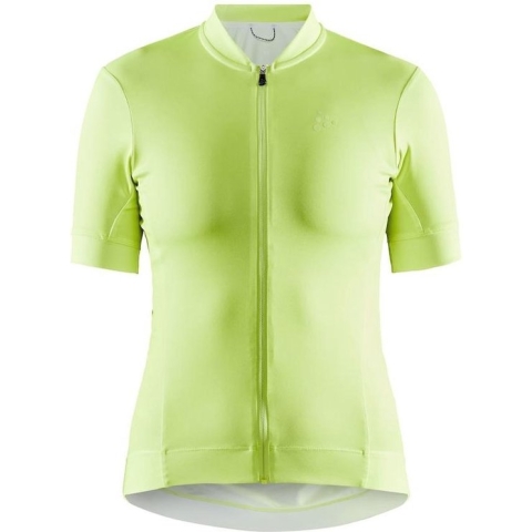 Craft Fietsshirt Korte Mouwen Dames Lime - ESSENCE JERSEY W SNAP - M