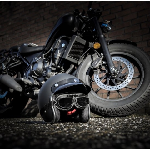 Redbike RB-674 | jethelm mat zwart | maat XXL