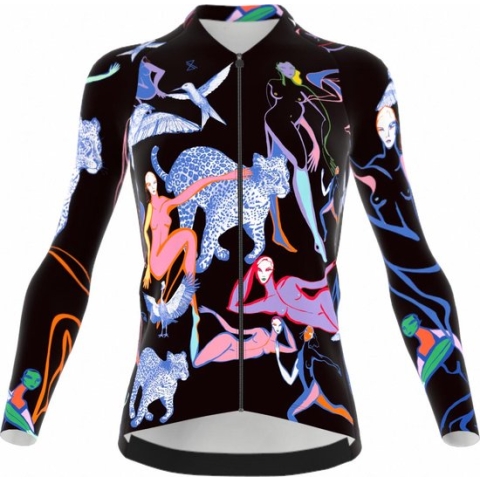 Fietsshirt 'Femmes Unlimited' lange mouwen dames maat M