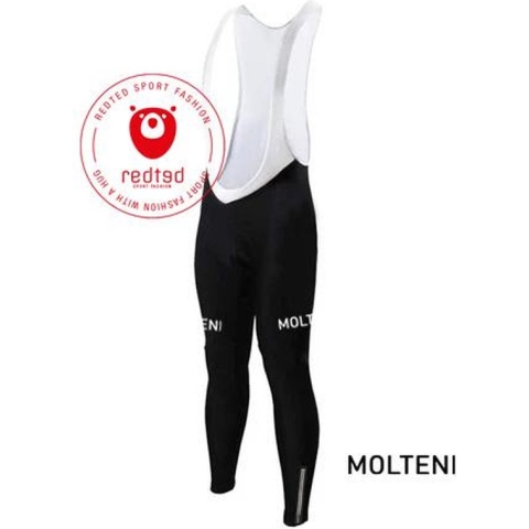 Lange Wielerbroek Molteni (fleece) Zwart- REDTED (3XL)