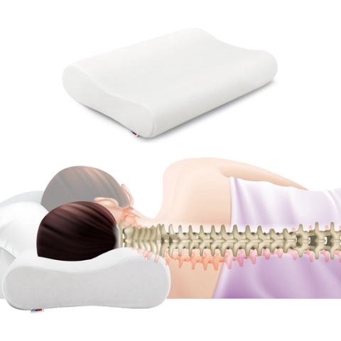Reh4Clinic - Orthopedisch hoofdkussen met memory foam - Formaat: Maxi: 66 x 36 x 11 cm