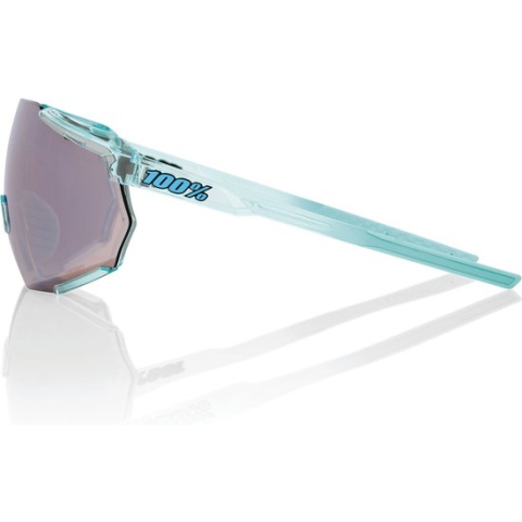 100% Racetrap 3.0 - Polished Translucent Mint - HiPER Silver Mirror Lens