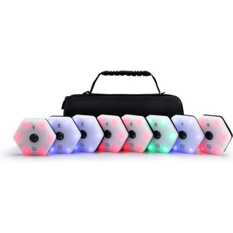 Reaction lights Reaction X Reactielampen Pro-versie - 8 stuks incl. USB oplaadkabel + Hardcase + extra ophang accessoires - training reactiesnelheid & behendigheid - geheugentraining - Alternatief Blazepod