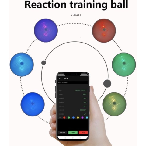 Reaction X Trainingsbal   -  Hand-Oog Coördinatietrainer - Met digitale sensor- Reactiesnelheid trainer