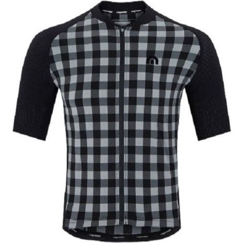 Megmeister Woven Jersey Soane Black/Grey - Fietsshirt korte mouwen Zwart/Grijs Unisex-M