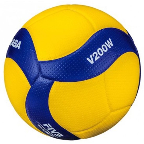 Mikasa - Volleyball - V200W FIVB - Volleyball - Unisex - Microfiber - Pro Gameball - Geel/Blauw - Maat 5