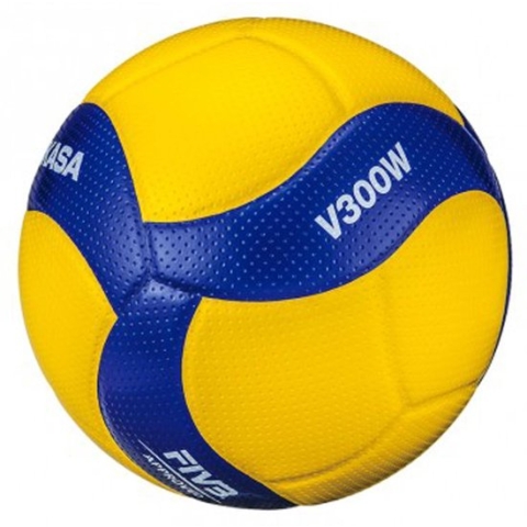 Mikasa - Volleyball - V300W - Volleyball - Unisex - Synthetisch - Wedstrijdbal - Geel/Blauw - Maat 5