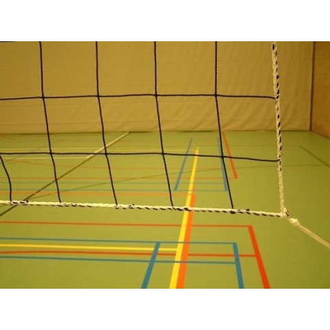 KWD Volleybalnet 2,0 mm Polyethyleen - Zwart - Afmeting 9,5 x 1,0 meter