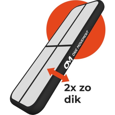 One Movement® Airtrack | 3 meter lang | 20 cm dik | Inclusief elektrische pomp