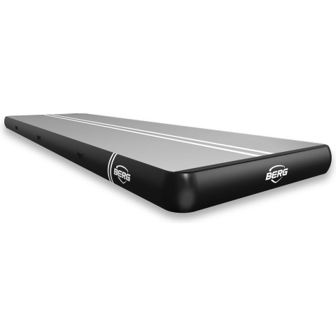 BERG AirTrack Sport Turnmat - 500 cm - 20 cm dik - Inclusief Handpomp - Zwart/Grijs