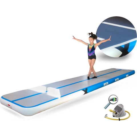 YouAreAir Turnmat — AirTrack Pro 4.0 | 5 meter — 20cm dik | Gymnastiek | Waterproof | 50% gem. meer volume - 5m mat met pomp