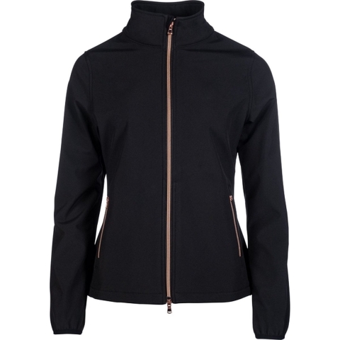 HKM Softshelljas Lily - maat L - black/rosegold