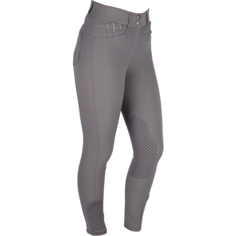 Mondoni Crystal II High Waist Knie Grip rijbroek grijs maat:44