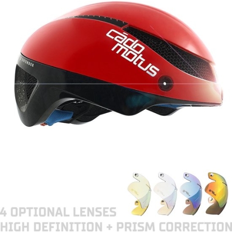 Omega Aerohelm | Schaatshelm | Fietshelm | Triathlon (Rood - M 54-57cm)