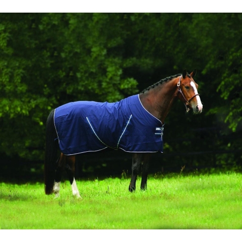HorseWare Rambo Stable Sheet - Navy/White - Maat 6.9/155/206
