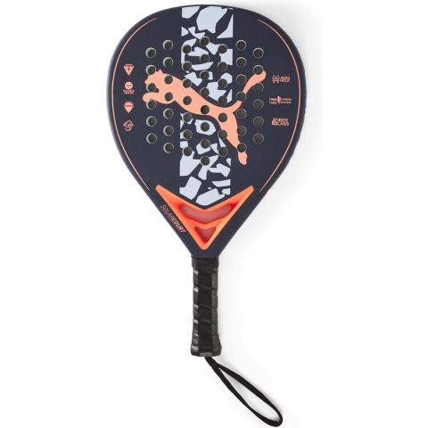 PUMA SolarCOURT Padel Unisex Racket - Donkerblauw/Oranje/Blauw - Maat One Size