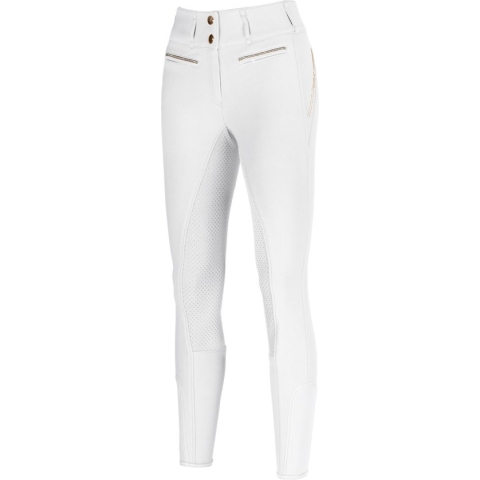 Pikeur Rijbroek Jonna Full grip White/Gold - 34 | Wit | Paardrijbroek