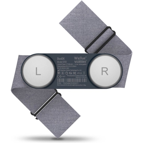 ViAtom DuoEK Persoonlijke ECG-monitor, Draagbare ECG-monitor met Borstband, Bluetooth app voor iOS/Android