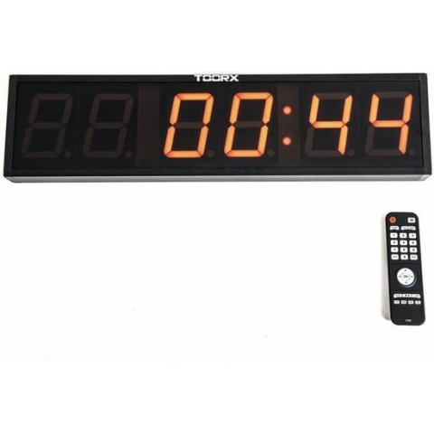 Toorx Fitness Timer - Crossfit, Vechtsport, Fitness & Sport Interval Timer - Tabata - 64 x 16 cm - Countdown - HIIT - met afstandsbediening