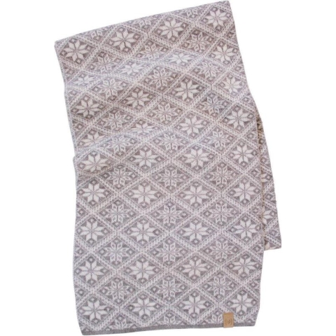 Ivanhoe gebreide sjaal van wol Freya Grey Marl21-One Size 185x27-Grijs