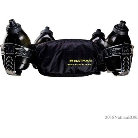 Nathan QuickStart Plus 40 4x300ml Black - Drinkgordel