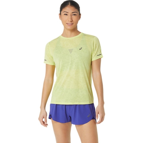 ASICS Metarun Pattern SS Top 2012C859-750, Vrouwen, Geel, T-shirt, maat: Xl