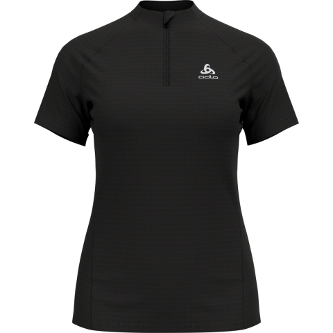 Odlo T-Shirt S/S 1/2 Zip Essential Trail ZWART - Maat L