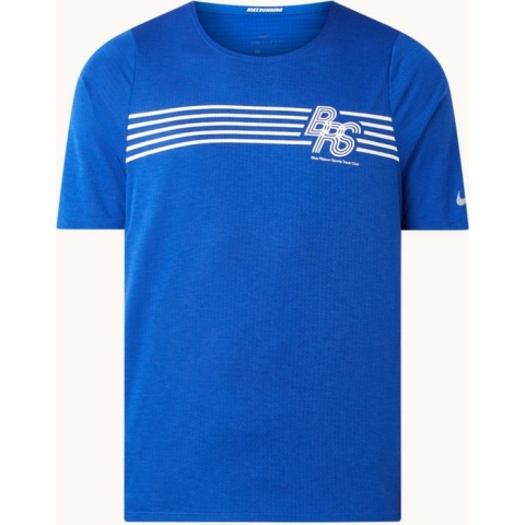 Nike Rise 365 hardloop T-shirt met print en Dri-Fit - Blauw - Maat S