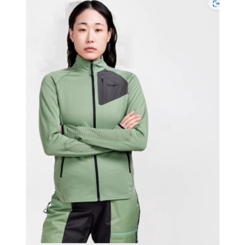 CRAFT ADV Tech Fleece Midlayer Jack DAMES, jadegroen - Maat S -