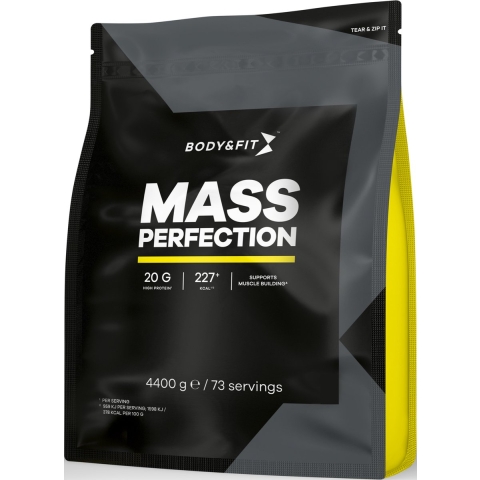 Body & Fit Mass Perfection - Mass Gainer Vanille - Weight Gainer - 4400 gram (73 Shakes)