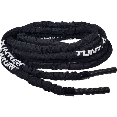 Tunturi Pro Battle Rope met canvas bescherming 10m lengte - Incl. gratis fitness app