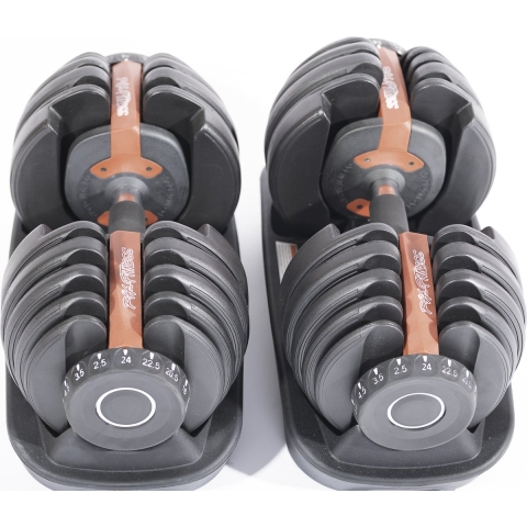 PH Fitness Verstelbare Dumbbells Set 24KG - 2 STUKS - Smart Dumbbell - Halterset voor Home Gym - Adjustable Dumbbells van 2,5kg tot 24 kg - Complete Set van 15 Dumbbells in één! - Gewichten Set Dumbells Dumbell Fitness Halters