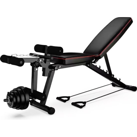 Luxari - Fitness Bank Pro - Multi-functioneel - Belastbaar tot 150kg - Halterbank, Buikspier bank & Been Extensie in 1