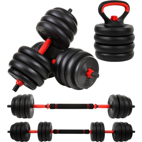 Halterset - dumbbell set - 40 kg - met kettlebell