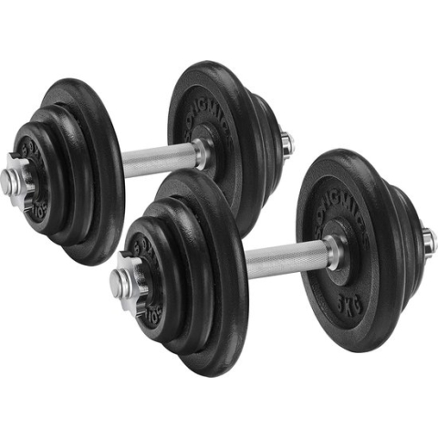 Halterset Gietijzeren Verstelbaar - Set Van 2, 20 Kg/30 Kg/40 Kg/50 Kg/60 Kg - Voor Mannen Dames Workout Gym Training, Gewichtheffen, Home Gym