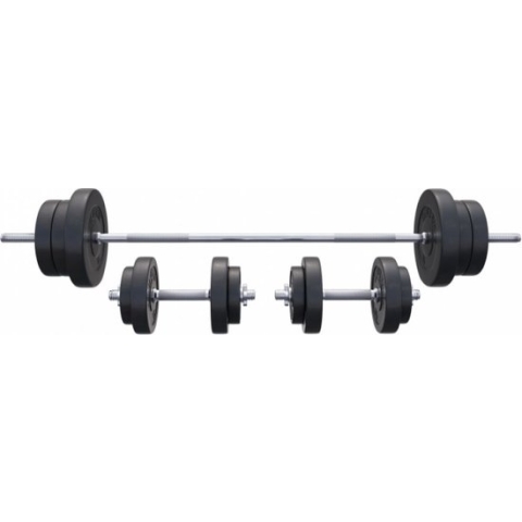 Gorilla Sports Halterset 70 kg - Kunststof - Schroefsluitingen