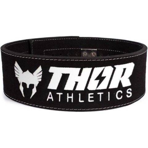 Thor Athletics Lifting Belt - Powerlift Riem - Fast Clip Sluiting - Lever Belt - Krachttraining Accessoires - Zwart - Maat (S)