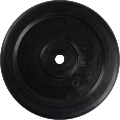 VirtuFit Rubberen gewicht - Halterschijf - 30 mm - 20 kg - Zwart