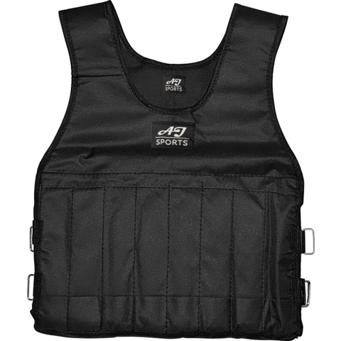 AJ-Sports Gewichtsvest 20kg - Gewichtsvesten - Weight vest - Verstelbaar Gewichtsvest - Krachttraining & Crossfit Trainingsvest - Hardlopen - Cardio - Zwart