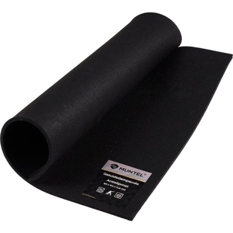 Muntel® Fitness Tegels - Vloer - Matten - Set van 12 - 60 x 60 x 0,8 cm - Zwart
