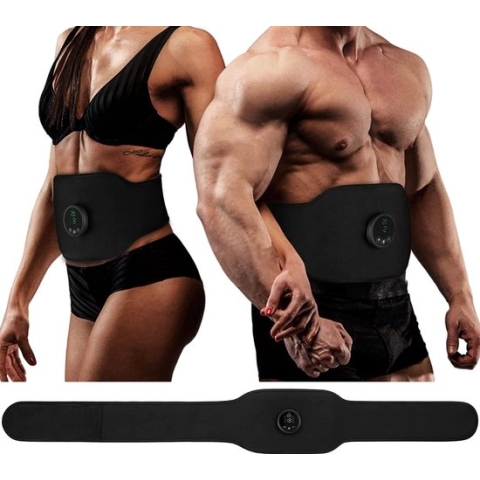 EMS Buikspieren Trainer Elektrisch - USB Oplaadbaar - Buikspiertrainers - Buiktrainer - Buikspier - Spierstimulator - Tens Apparaat - Afslankband Buik - Zweetband Buik - Sixpack Trainer - Spier Massage Apparaat - BARBELL CLUB