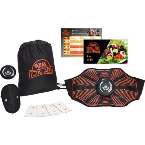 Total Abs Platinum - Waist Trainer - EMS Trainer - Complete Buikspier Oefeningen - Total Body Workout - 9 Workouts - 10 Intensiteitniveau's - Incl. Mini Gordel & Voedingsgids