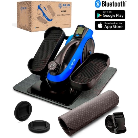 Blue Lion Kenji Stoelfiets met accessoires - Mini-Hometrainer - Deskbike - Fiets voor onder bureau