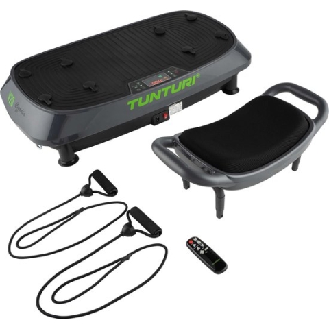 Tunturi Cardio Fit V20 Trilplaat - Incl. Fitnesstoel - Vibration plate - 30 Snelheden - 3 programma's - Vibratie en oscillatie - incl. gratis fitness app
