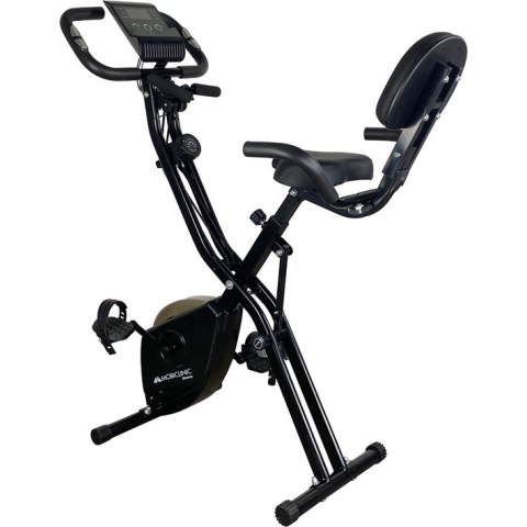 Mobiclinic EVEREST Hometrainer - Inklapbaar - LCD scherm - Verstelbare rugleuning en zadel - 8 standen - Fitnessfiets - Polsslagmeter - Ruimtebesparend - Tot 120 Kg