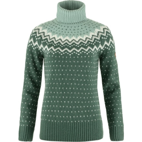 Fjällräven Övik Knit Roller Neck - Deep patina-misty green - Maat Damen_M