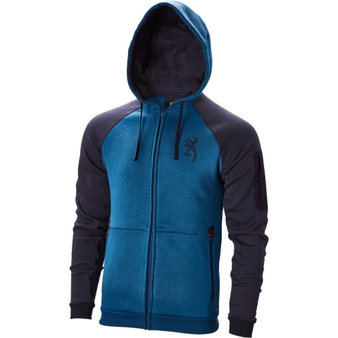 BROWNING Trui - Heren - Snapshot - Met warme pocket - Sweater, hoodie met capuchon - Blauw - S